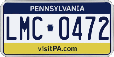 PA license plate LMC0472