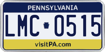 PA license plate LMC0515