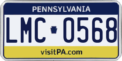 PA license plate LMC0568