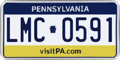 PA license plate LMC0591