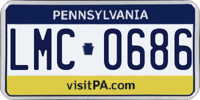 PA license plate LMC0686