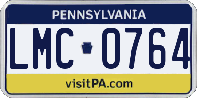 PA license plate LMC0764