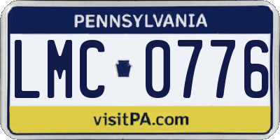 PA license plate LMC0776
