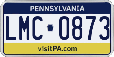 PA license plate LMC0873