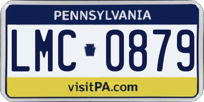 PA license plate LMC0879