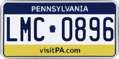 PA license plate LMC0896