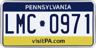 PA license plate LMC0971