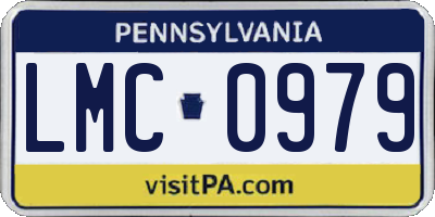 PA license plate LMC0979