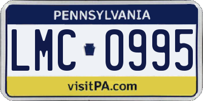 PA license plate LMC0995