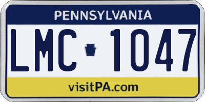 PA license plate LMC1047
