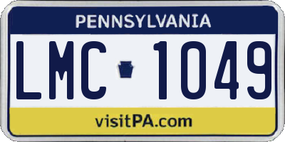 PA license plate LMC1049