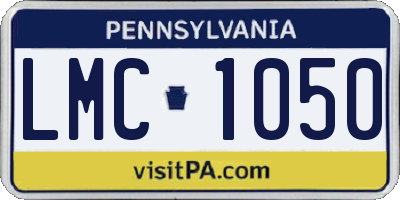 PA license plate LMC1050