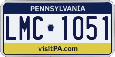 PA license plate LMC1051