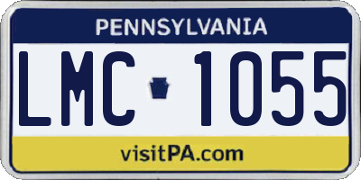 PA license plate LMC1055