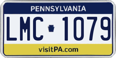PA license plate LMC1079