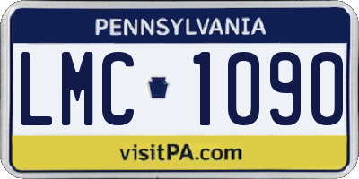 PA license plate LMC1090