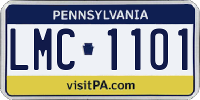 PA license plate LMC1101