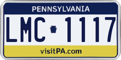 PA license plate LMC1117