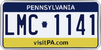 PA license plate LMC1141