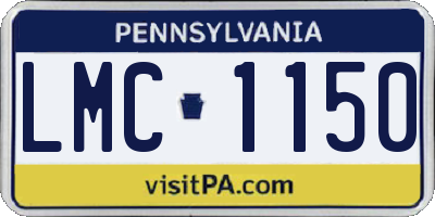 PA license plate LMC1150