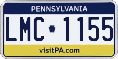 PA license plate LMC1155