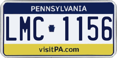 PA license plate LMC1156