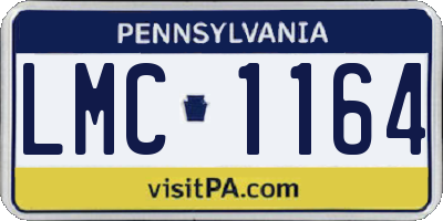 PA license plate LMC1164