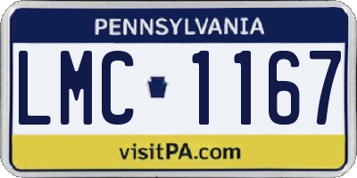 PA license plate LMC1167