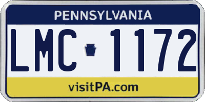 PA license plate LMC1172