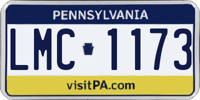 PA license plate LMC1173