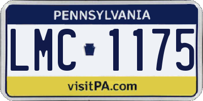 PA license plate LMC1175