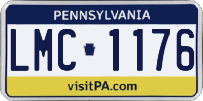 PA license plate LMC1176