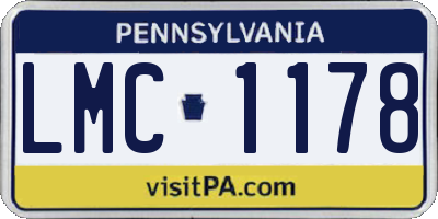 PA license plate LMC1178