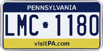 PA license plate LMC1180