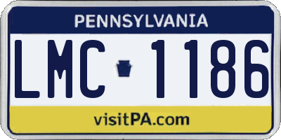 PA license plate LMC1186
