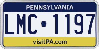 PA license plate LMC1197