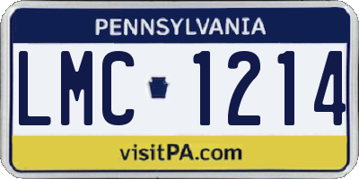 PA license plate LMC1214