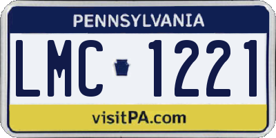 PA license plate LMC1221