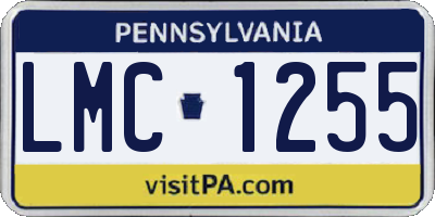 PA license plate LMC1255