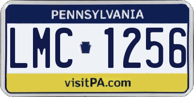 PA license plate LMC1256