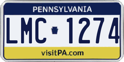 PA license plate LMC1274