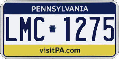 PA license plate LMC1275
