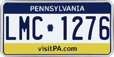 PA license plate LMC1276