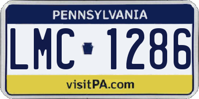 PA license plate LMC1286
