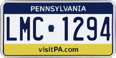 PA license plate LMC1294
