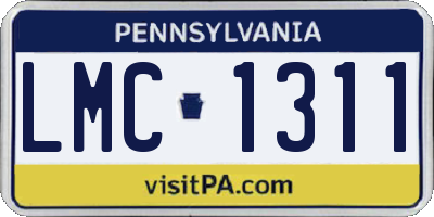 PA license plate LMC1311