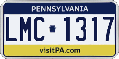 PA license plate LMC1317