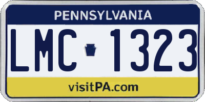 PA license plate LMC1323