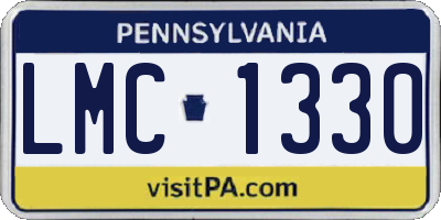 PA license plate LMC1330