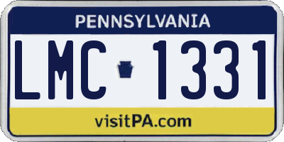 PA license plate LMC1331